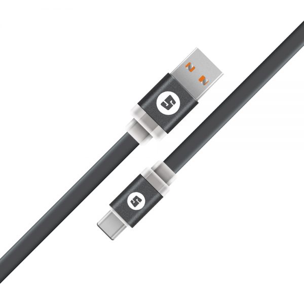 Space Type-C to USB 200cm Noodle Cable - Black
