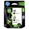 HP Ink CC627AA 21A Twin Pack Black