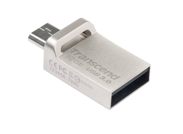 Transcend JetFlash 880 32GB OTG USB For Android - Silver