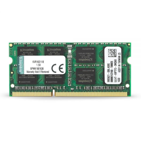 Kingston KVR16S11/8G 1600MHz DDR3 Non-ECC CL11 SODIMM 204-Pin Ram - 8GB
