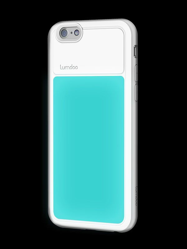 Lumdoo Duo Cover for iPhone 6 with Original Night Glow Effect + Lumdoo Light Pen (White/White)