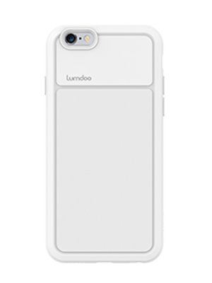 Lumdoo Duo Cover for iPhone 6 with Original Night Glow Effect + Lumdoo Light Pen (White/White)