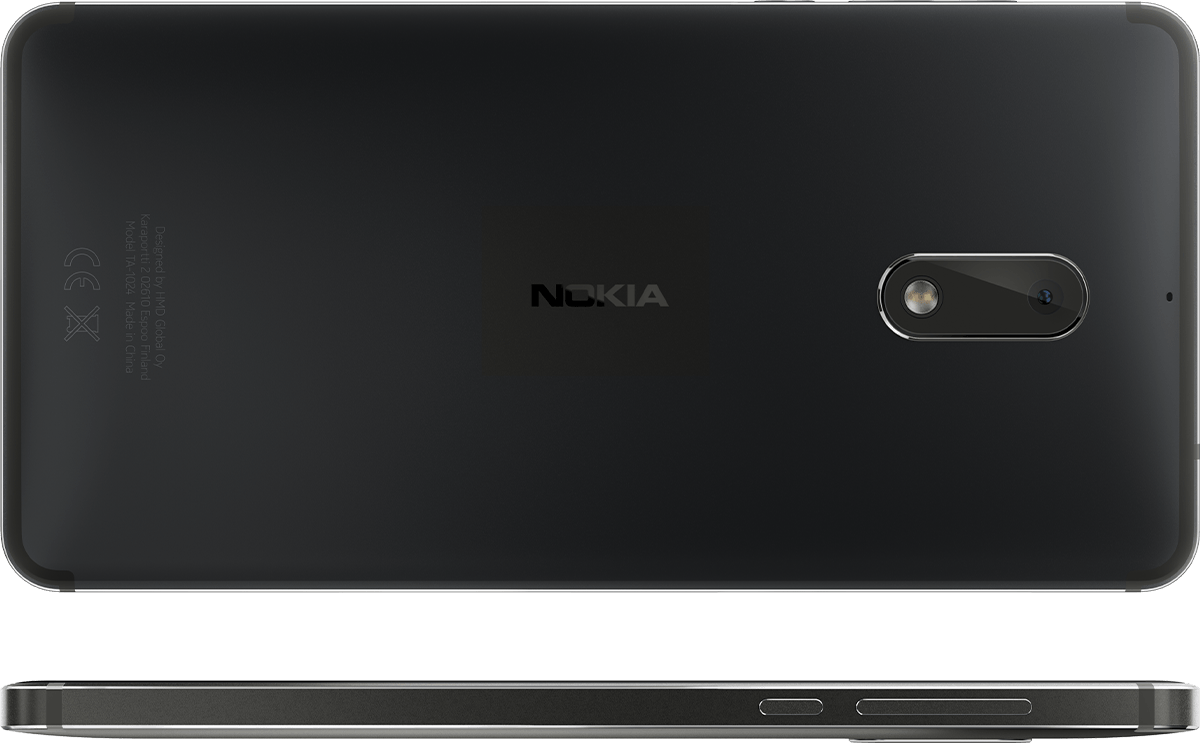 Nokia 6 back and side - Black Matte.png