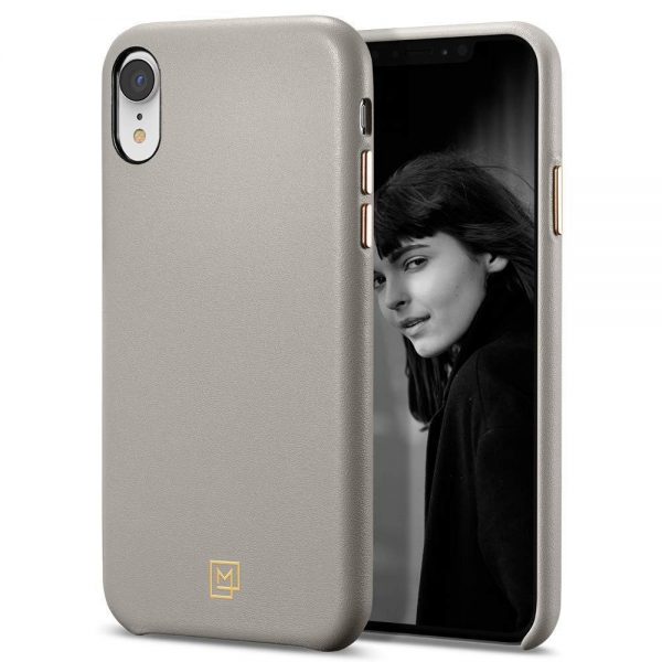 Spigen iPhone XR Case La Manon câlin Leather Case - Oatmeal Beige
