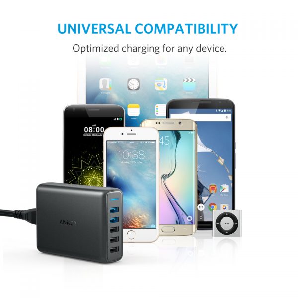 Anker PowerPort Speed 5 Ports 63W Portable Charger