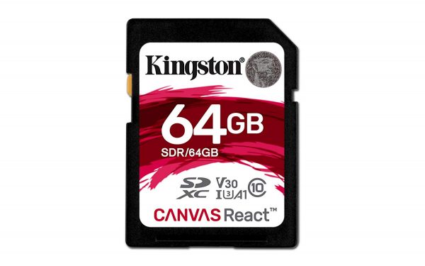 Kingston SDR Canvas React Class10 Memory Card - 64GB