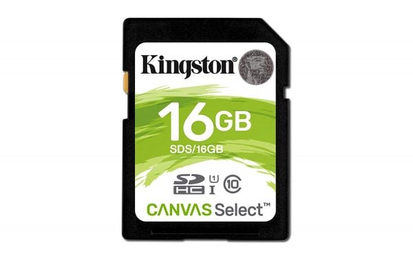 Kingston SDS Canvas Select Class10 UHS-I Memory Card - 16GB