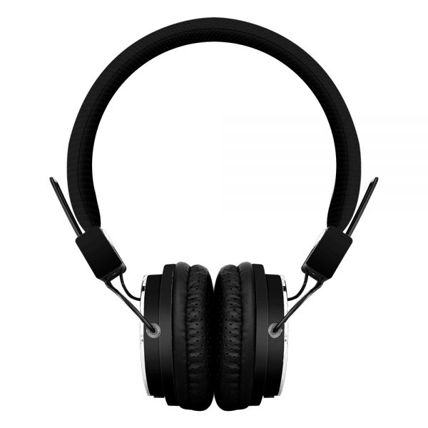 Space Solo On-Ear In-Line Mic Wired Headphones - Black