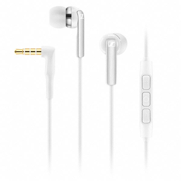 Sennheiser CX 2.00G Earbuds Headphones Integrated Mic (White)