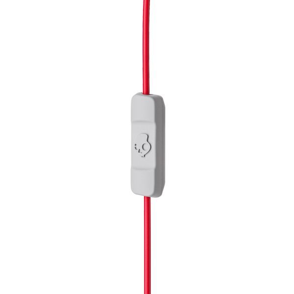 SkullCandy Chops Flex Sport Earbuds with Mic - Gray/Red