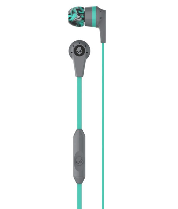 Skullcandy Ink'd 2.0 Earbud Headphones with Mic - Gray/Mint