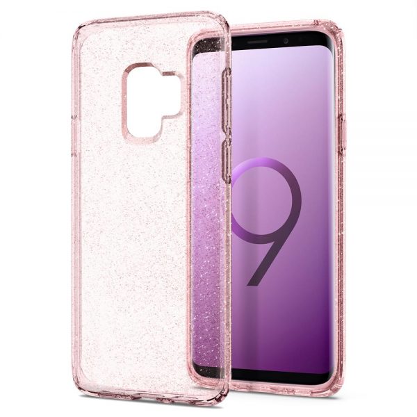 Spigen Samsung Galaxy S9 Case Liquid Crystal Glitter - Rose Quartz