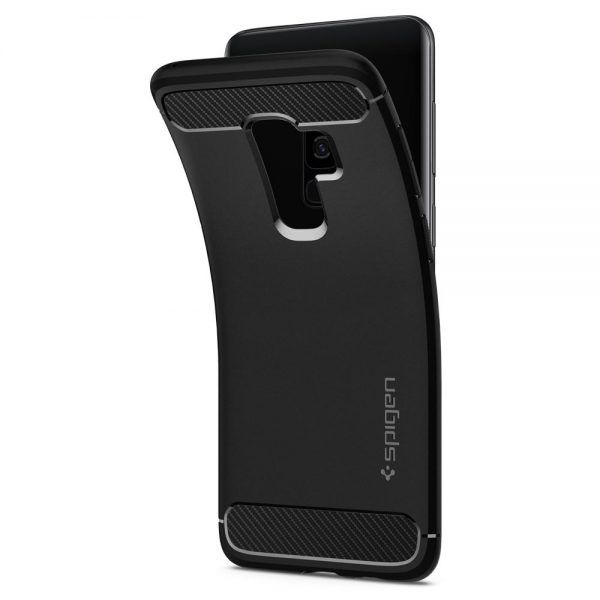 Spigen Samsung Galaxy S9 Plus Case Rugged Armor - Matte Black