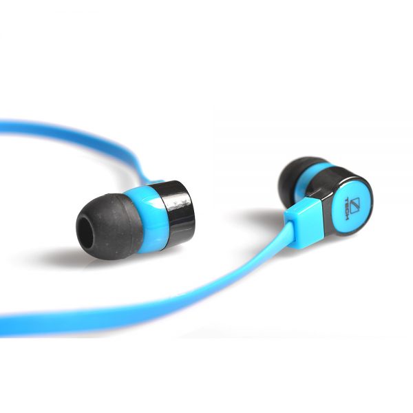 Travel Blue Earphones with Microphone and Volume Control