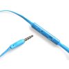 Travel Blue Earphones with Microphone and Volume Control