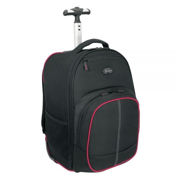 Targus 16" Compact Rolling Backpack - Black/Red