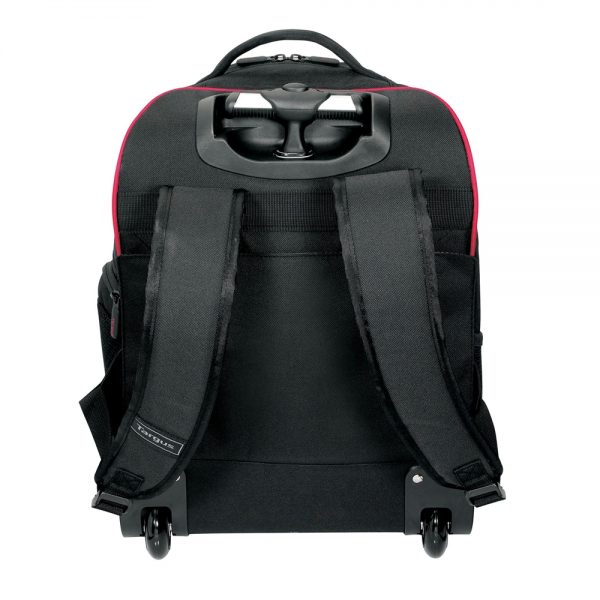 Targus 16" Compact Rolling Backpack - Black/Red
