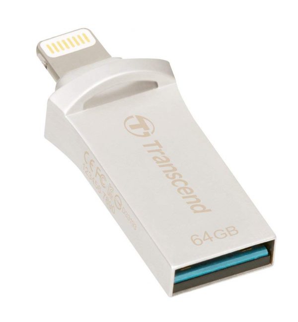 Transcend JetDrive Go 500 64GB OTG USB - Silver