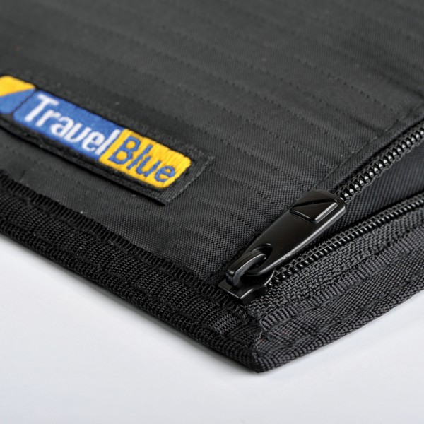 travel blue neck wallet