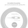 Tronsmart Double Braided Lightning Cable MFi Certified 1.2 m / 4 Feet Length - White