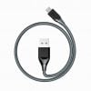 Tronsmart ATC6 Braided Nylon USB-C to USB-A Charging & Syncing Cable 3Ft x 1 - Grey/Black