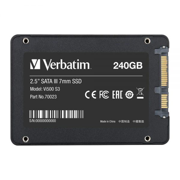 Verbatim Vi500 S3 Solid State Drive 240GB - Black