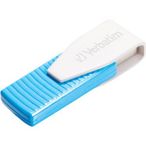 Verbatim 8GB Swivel USB Flash Drive - Caribbean Blue