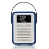 View Quest Retro Mini Bluetooth Speaker & Digital Radio - Navy Blue