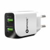 Space Dual USB Port Wall Charger WC-110 White - With USB Cable