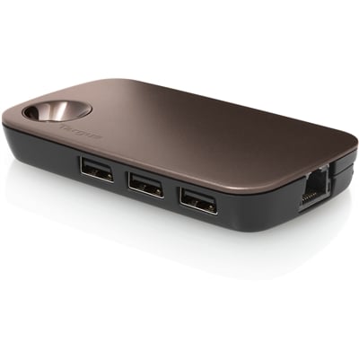 Targus Ultralife 4-Port USB Hub with Ethernet Port