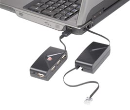 Targus Travel USB 2.0 4-port hub with Ethernet cable
