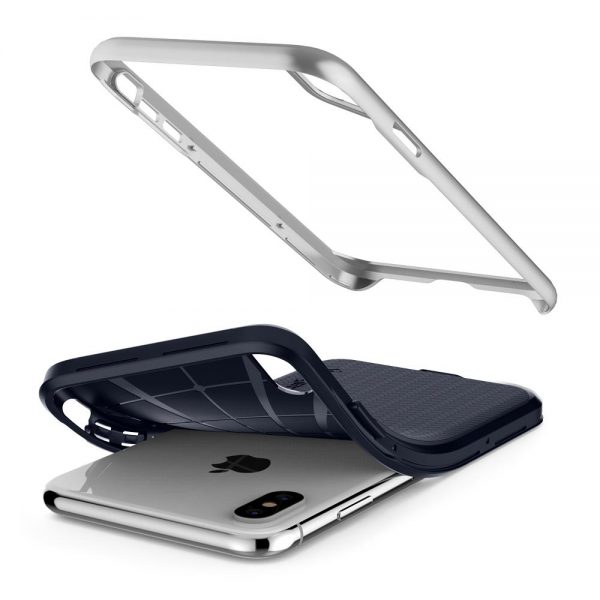 Spigen iPhone XS Case Neo Hybrid - Satin Silver