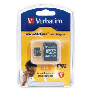 Verbatim microSD Card with Adapter 1GB