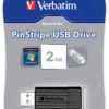 Verbatim Store'n'Go Pinstripe USB Drive 2GB (Black)