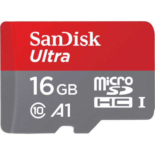 Sandisk Ultra microSD UHS-1 Card 16GB With Adapter