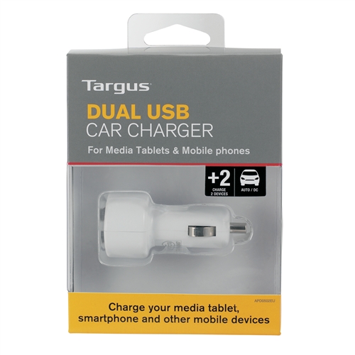 Targus Dual USB Car Charger for Tablets & Mobiles