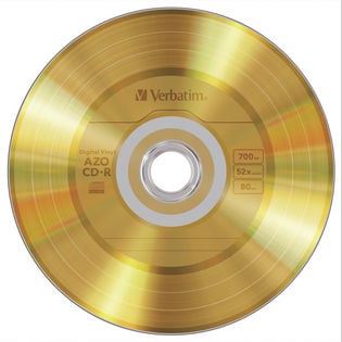 Verbatim 52X Digital Gold Vinyl CD-R Spindle/50
